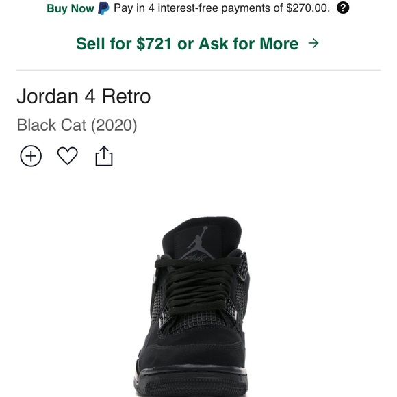 This Jordan 4 is composed of a black nubuck suede upper, black, mesh, netting - Picture 4 of 10